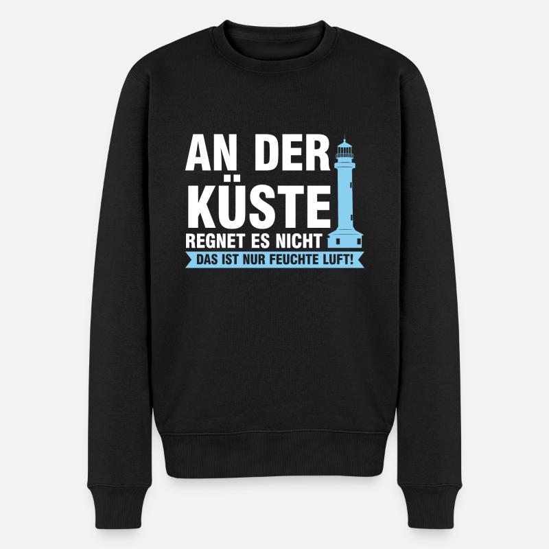Platdeutsch Norddeutschen Möwe Geschenk - Männer Premium Bio Pullover - Schwarz