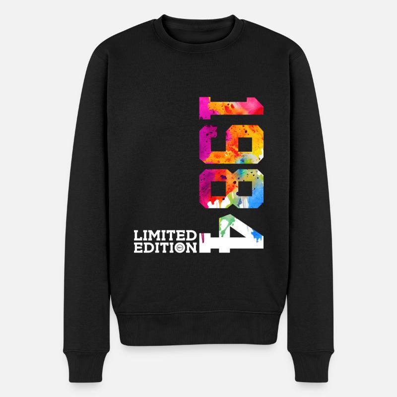 42. GEBURTSTAG LIMITED EDITION 1984 - Männer Premium Bio Pullover - Schwarz