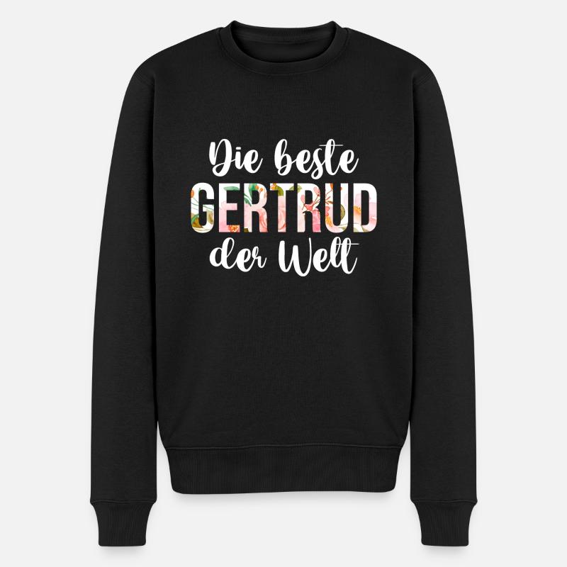Gertrud - Männer Premium Bio Pullover - Schwarz