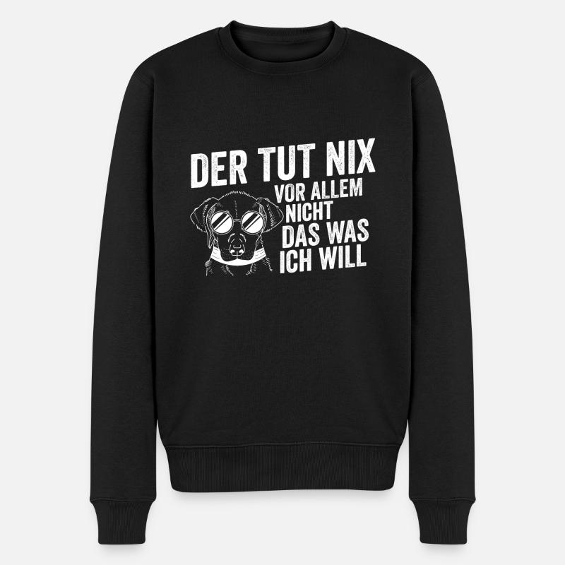 Hund Labrador - Männer Premium Bio Pullover - Schwarz