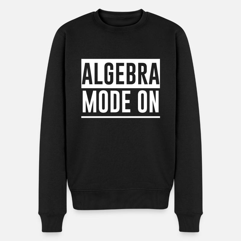 Algebra Mode On - Männer Premium Bio Pullover - Schwarz
