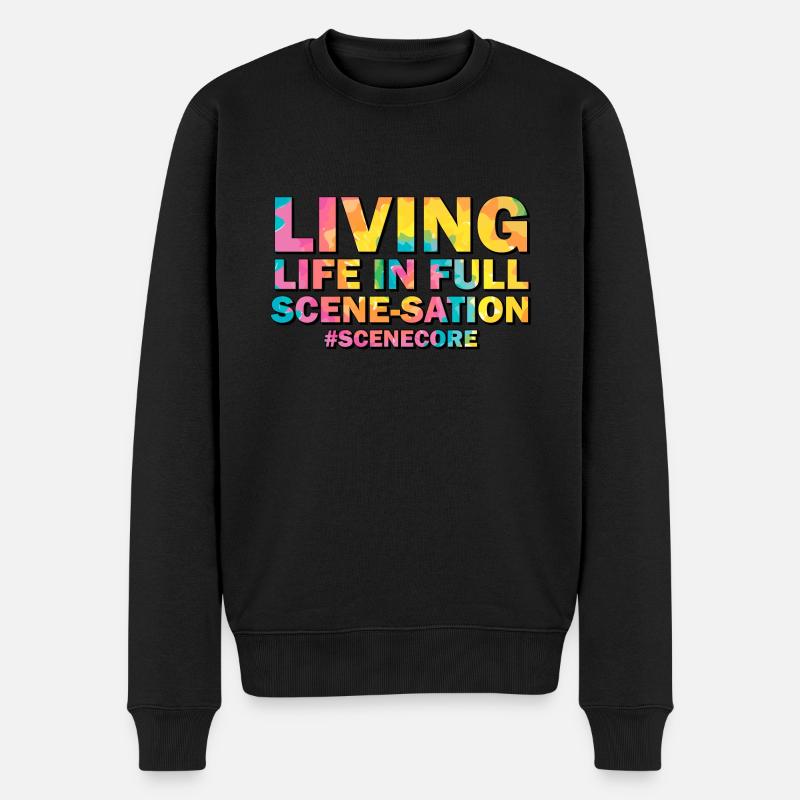 Lustiger Szenenkern - Männer Premium Bio Pullover - Schwarz