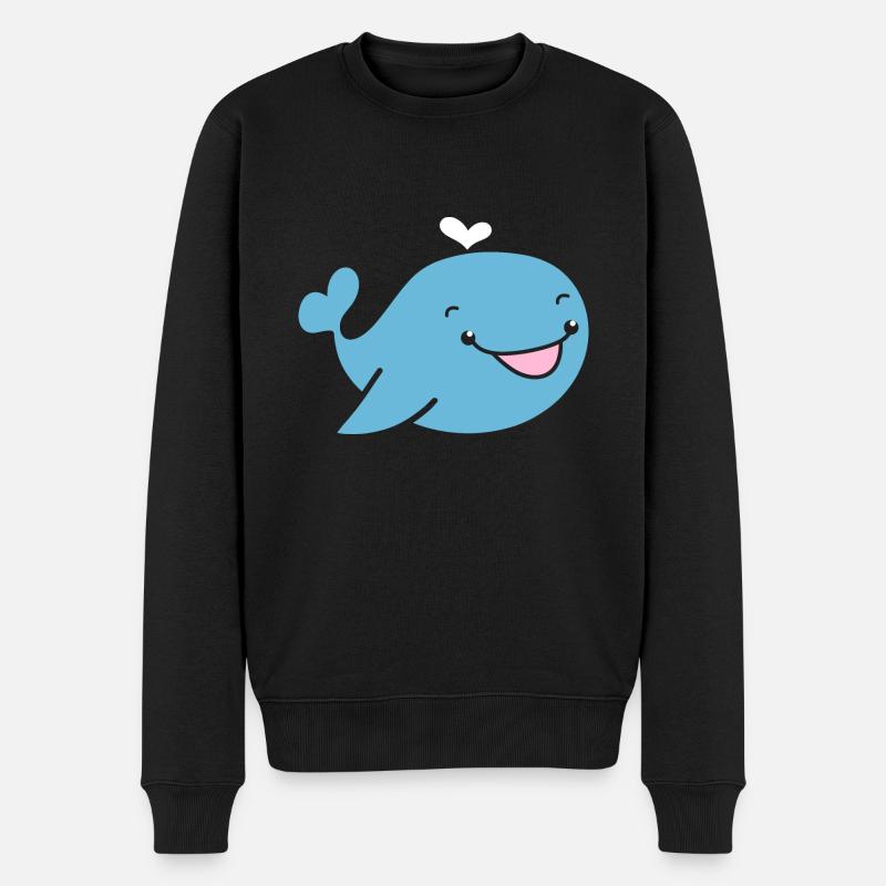 baleine - Pull Premium bio Homme - noir