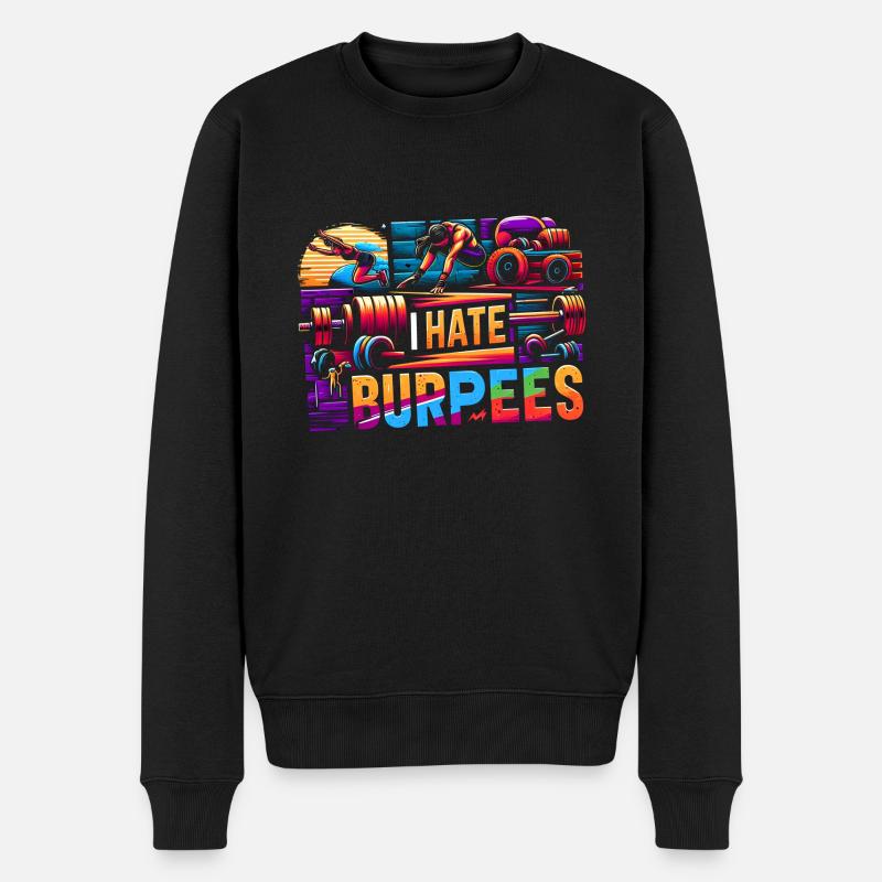 Je déteste les burpees 8 - Pull Premium bio Homme - noir