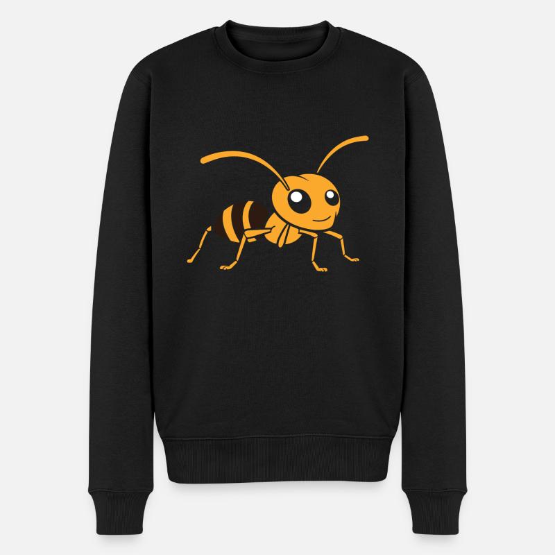Ameise - Männer Premium Bio Pullover - Schwarz