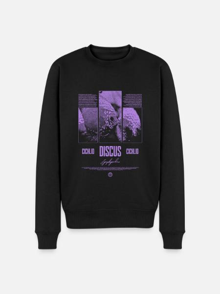 Diskusfisch Buntbarsch Aquarium Fischhalter - Männer Premium Bio Pullover - Schwarz