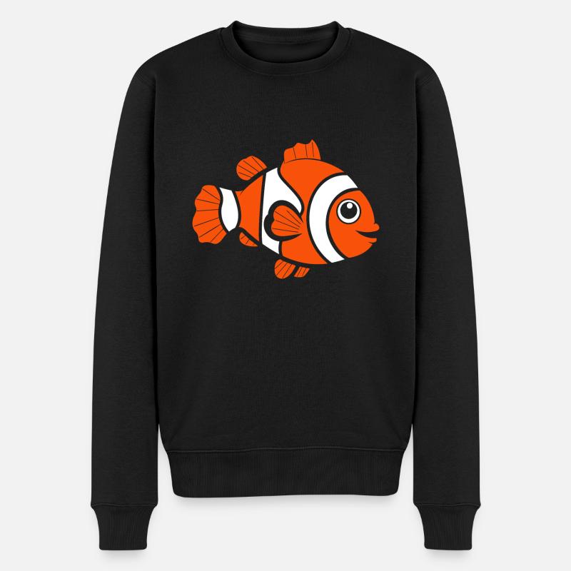 Poisson clown - Pull Premium bio Homme - noir