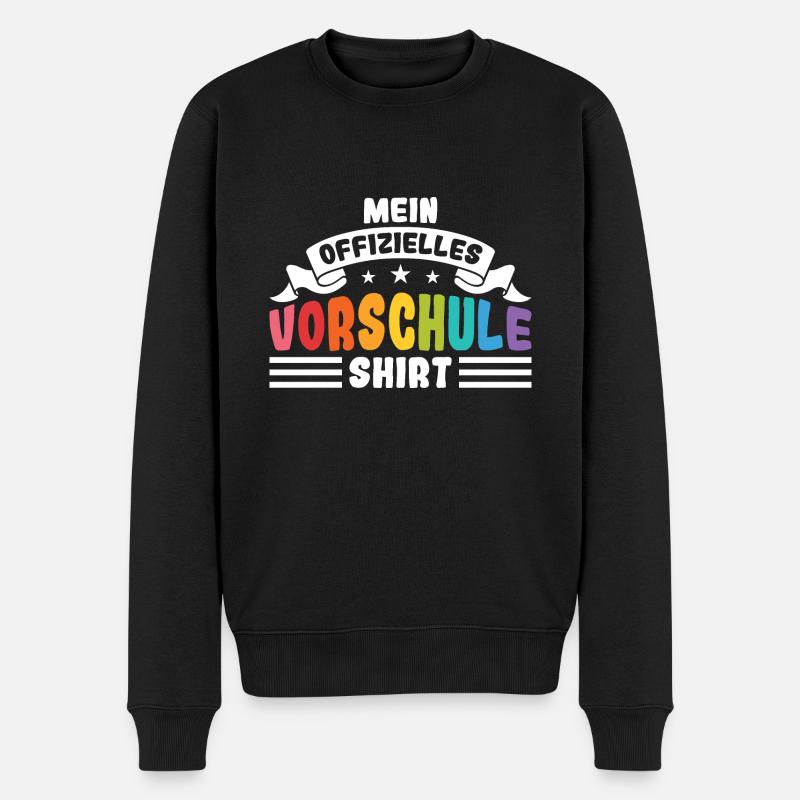 Vorschule Anfang Vorschulkind Geschenk - Männer Premium Bio Pullover - Schwarz