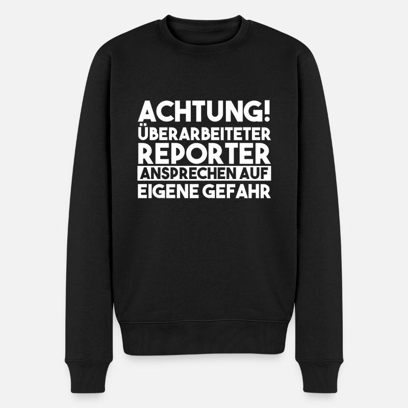 Journalistik Journalist Reporter - Männer Premium Bio Pullover - Schwarz