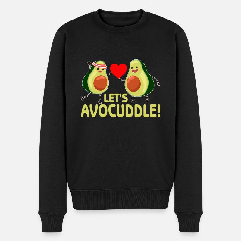 Lasst uns avocuddle! - Männer Premium Bio Pullover - Schwarz