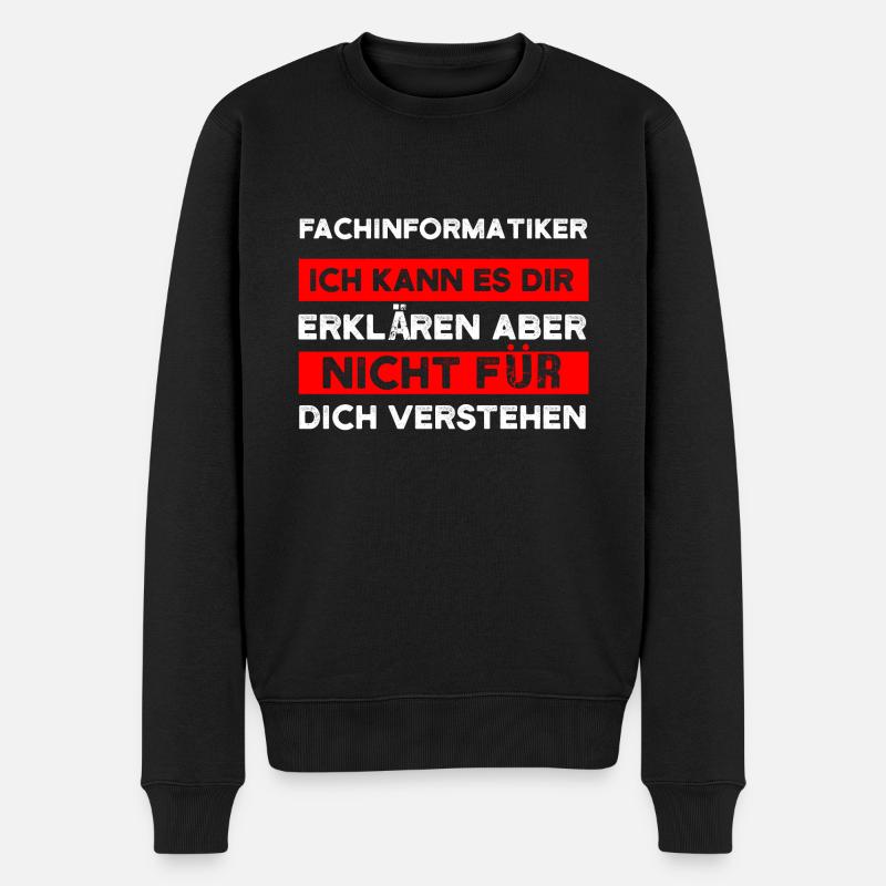 Fachinformatiker Beruf Programmierer Geschenk - Männer Premium Bio Pullover - Schwarz