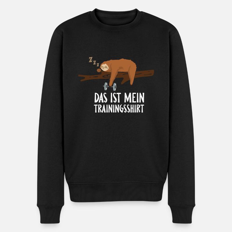 Das Ist Mein Trainingsshirt - Männer Premium Bio Pullover - Schwarz