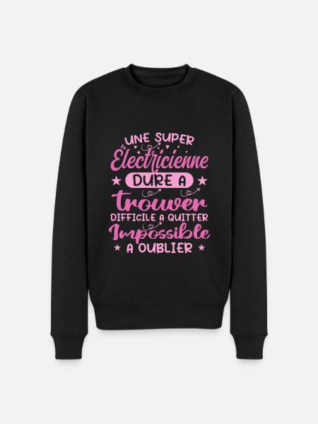 A Super Electrician - Electrician Gift - Men's Premium Organic Jumper - black