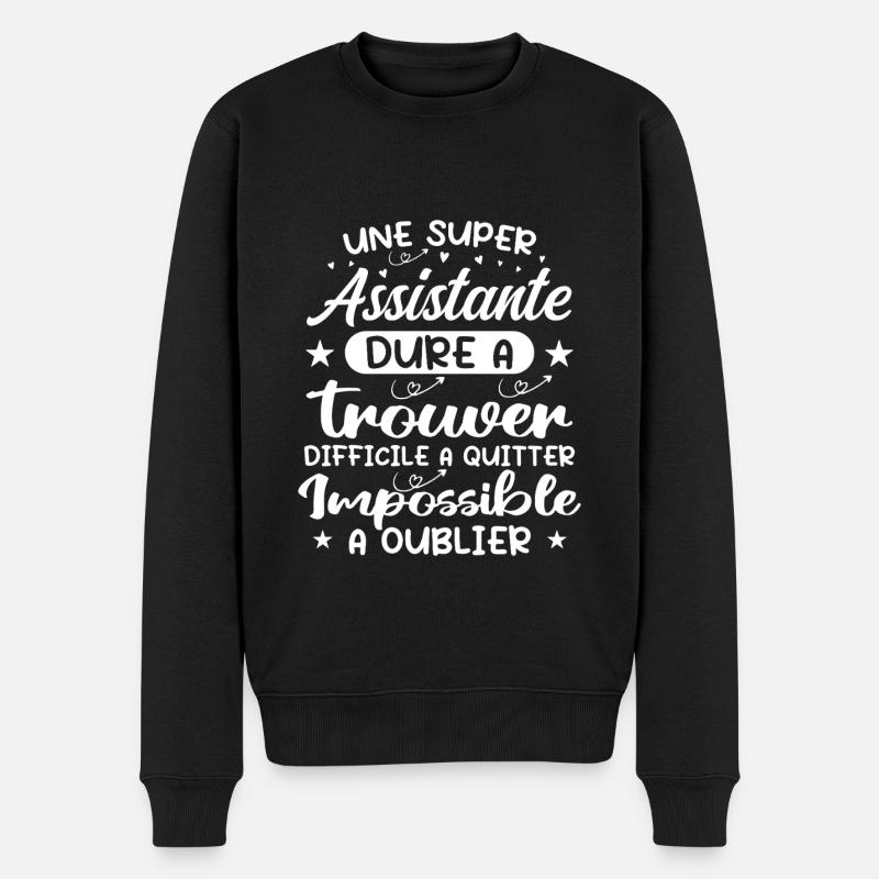 A Super Assistant - Assistant Gift - Men's Premium Organic Jumper - black