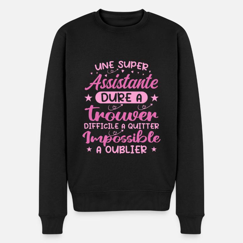 Une Super Assistante - Cadeau assistante - Pull Premium bio Homme - noir