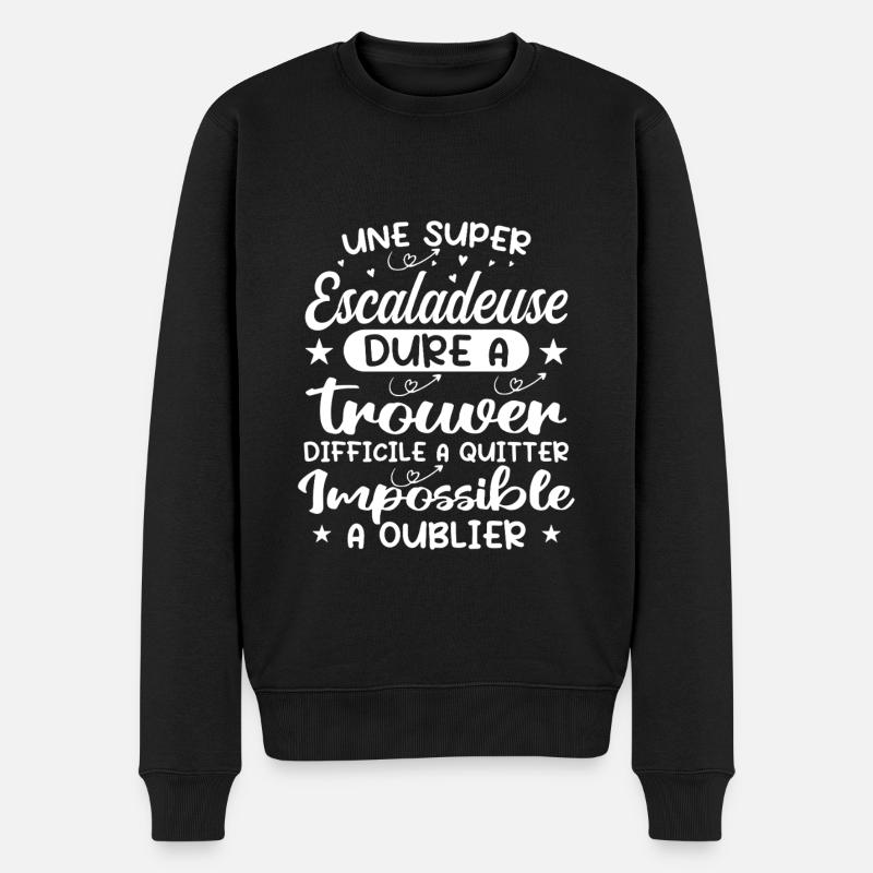 Ein Superkletterer - Kletterer Geschenk - Männer Premium Bio Pullover - Schwarz