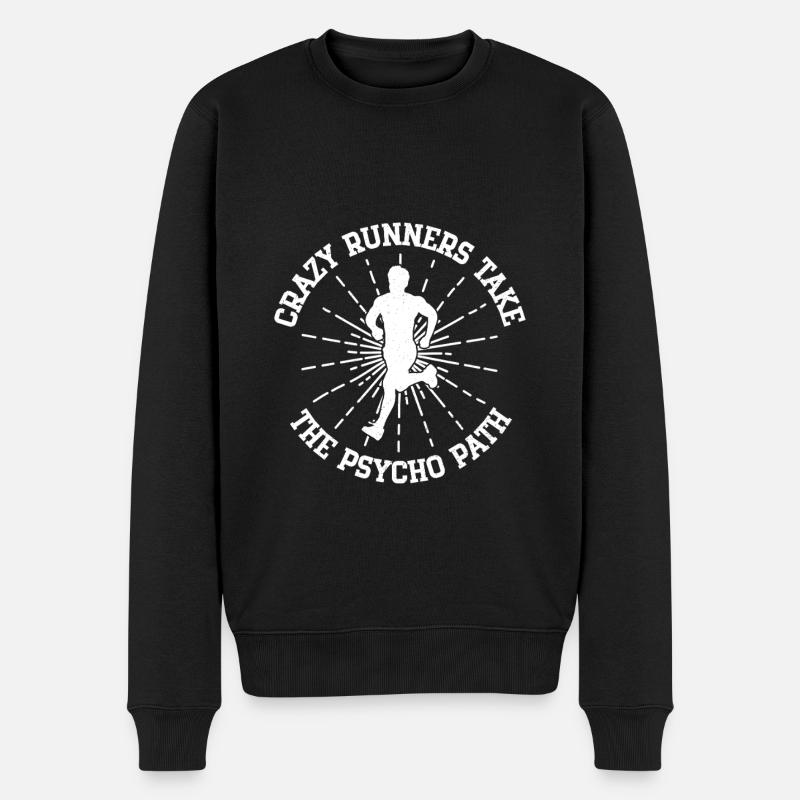 marathonien Crazy Runners Running - Pull Premium bio Homme - noir