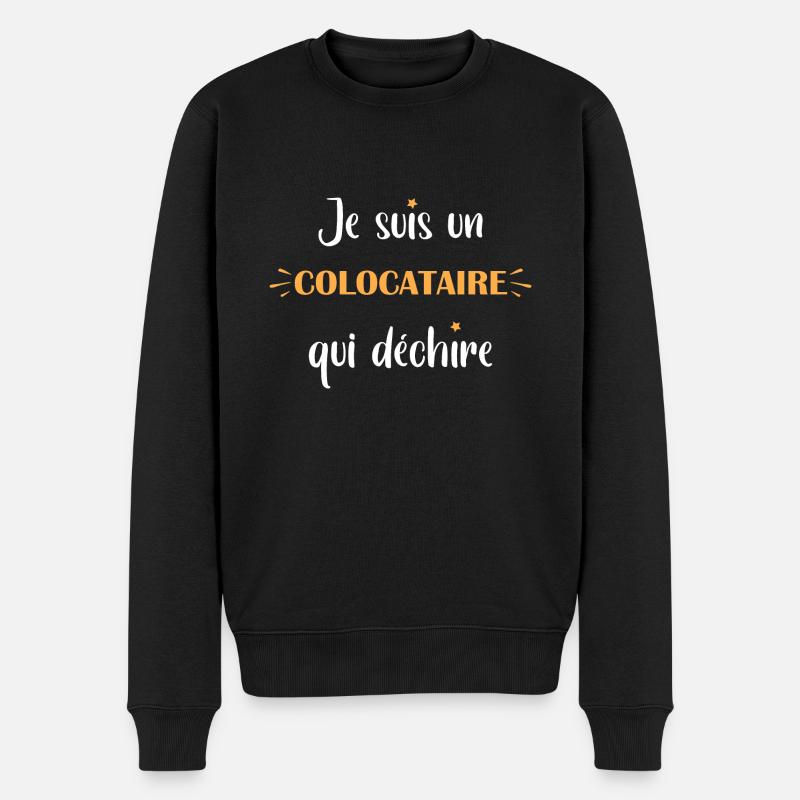 colocataire qui déchire - Pull Premium bio Homme - noir