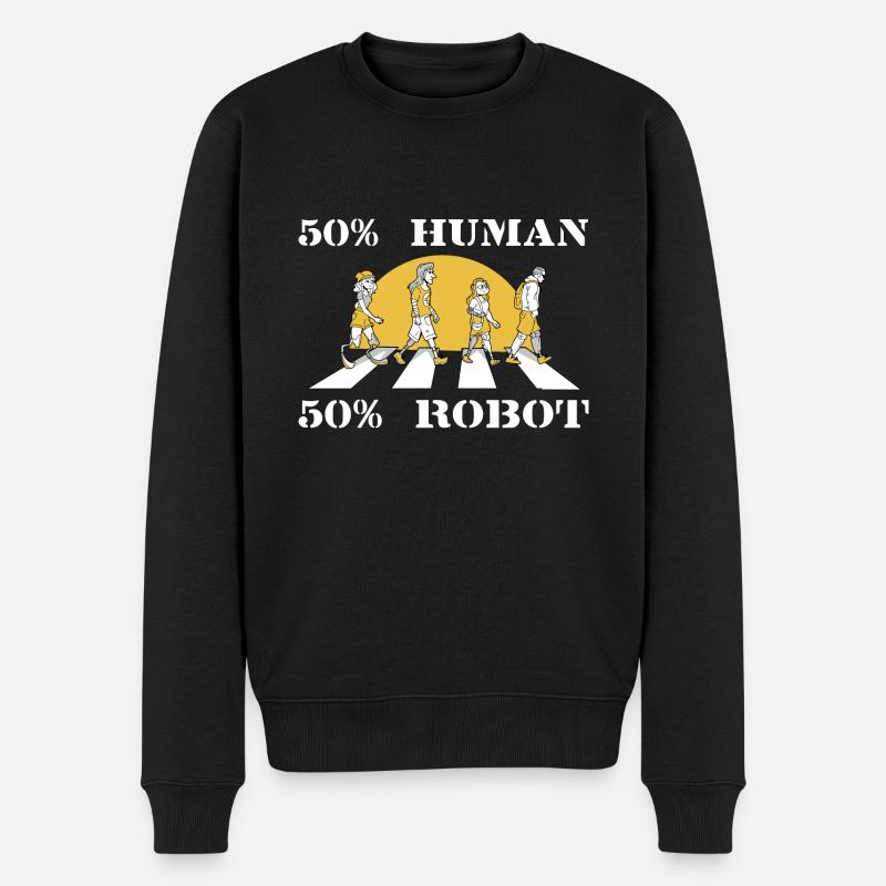 Lustiges Amputation und Beinprothesen - Männer Premium Bio Pullover - Schwarz