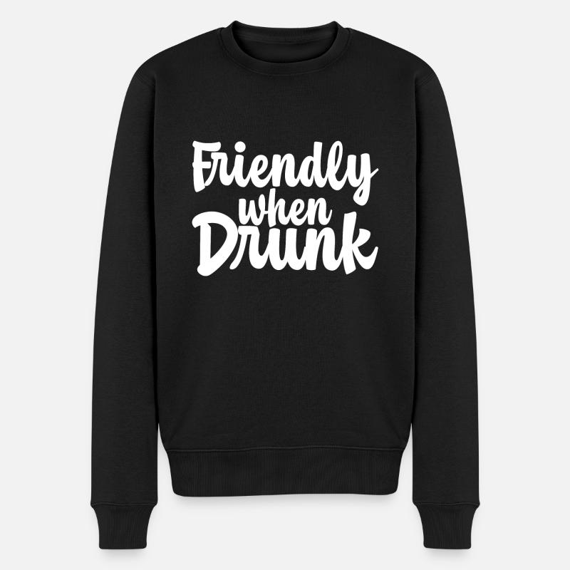 Amical quand il est ivre - Pull Premium bio Homme - noir