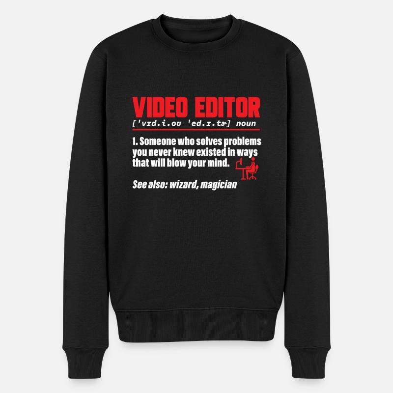 Monteur vidéo Cinéaste Vidéaste - Pull Premium bio Homme - noir