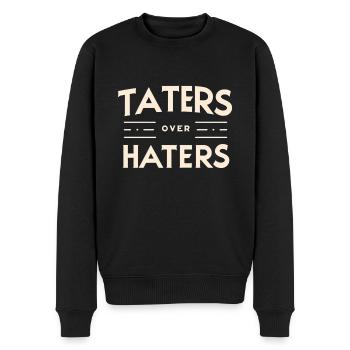 Taters Over Haters 22 - Männer Premium Bio Pullover - Schwarz - Vorne - Nico (187cm)