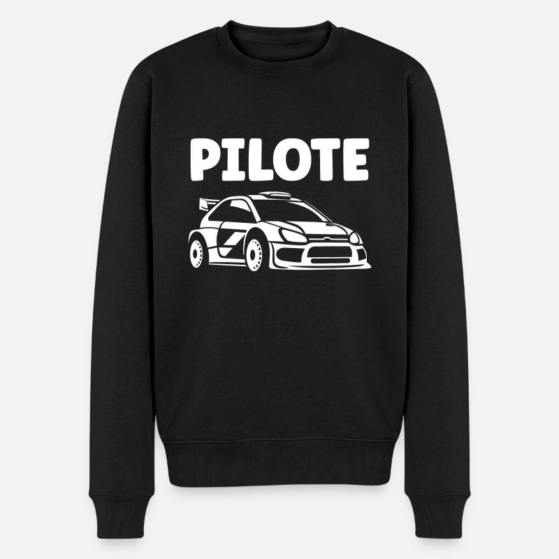 Humour pilote de rallye - Pull Premium bio Homme - noir