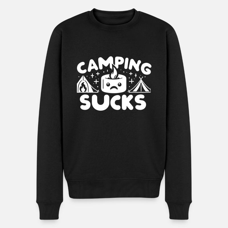 Camping Sucks 12 - Männer Premium Bio Pullover - Schwarz