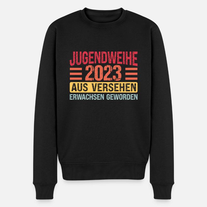 Jugendweihe Party Geschenk - Männer Premium Bio Pullover - Schwarz