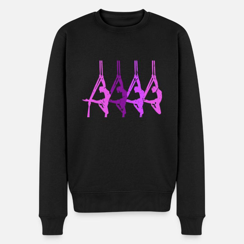 Luftgymnastin Luftakrobatin Seidentänzerin - Männer Premium Bio Pullover - Schwarz
