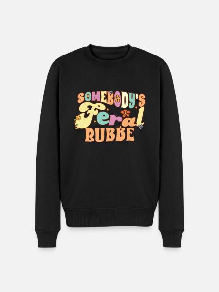 Nogens vildtlevende Bubbe jiddisch bedstemor vild - Økologisk premium-sweatshirt til mænd - sort
