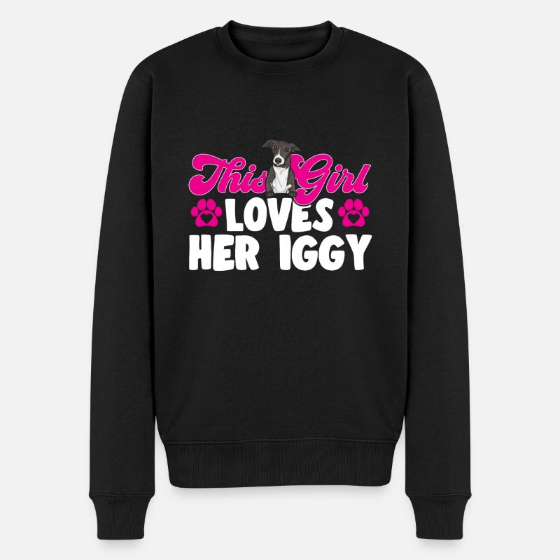 Lévrier italien Greyhound Chiens - Pull Premium bio Homme - noir