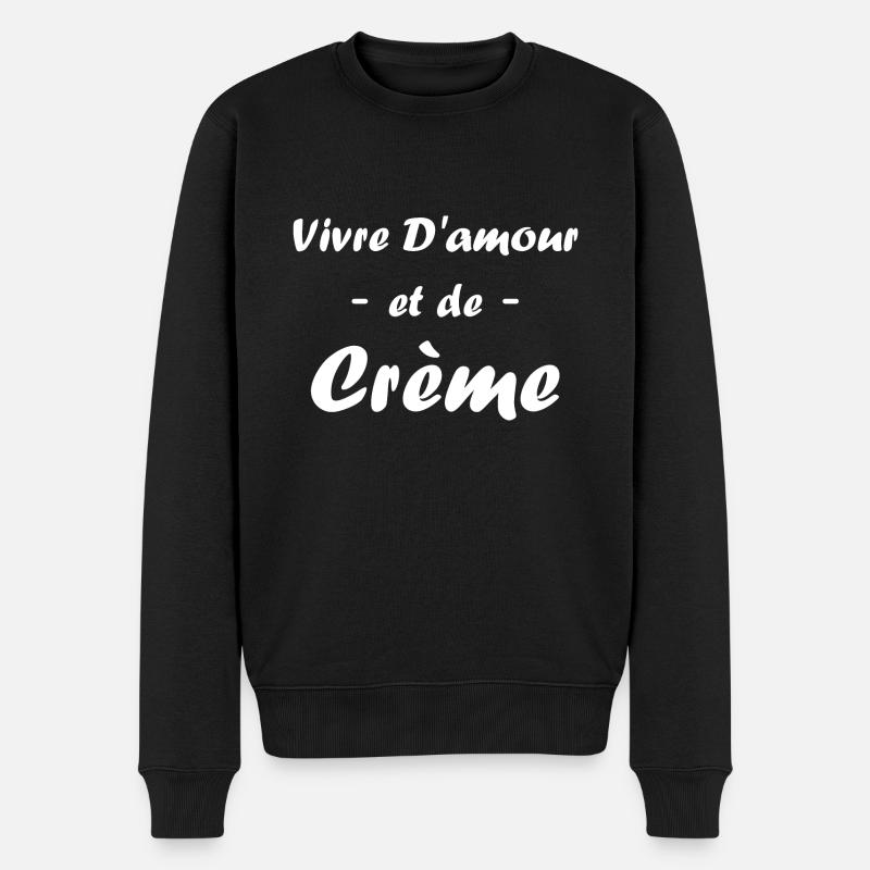 Humour crème fraiche - Pull Premium bio Homme - noir