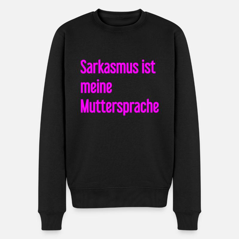 Sarkasmus-Profi - Männer Premium Bio Pullover - Schwarz