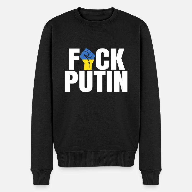 Ukraine - Männer Premium Bio Pullover - Schwarz