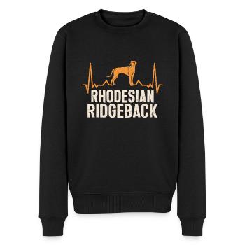 Rhodesian Ridgeback Hund - Männer Premium Bio Pullover - Schwarz - Vorne - Nico (187cm)