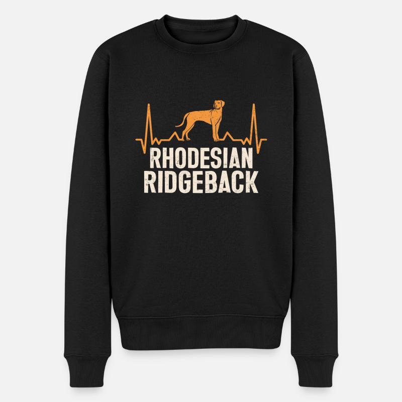 Rhodesian Ridgeback Hund - Männer Premium Bio Pullover - Schwarz
