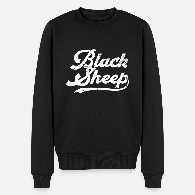 Black Sheep - Männer Premium Bio Pullover - Schwarz