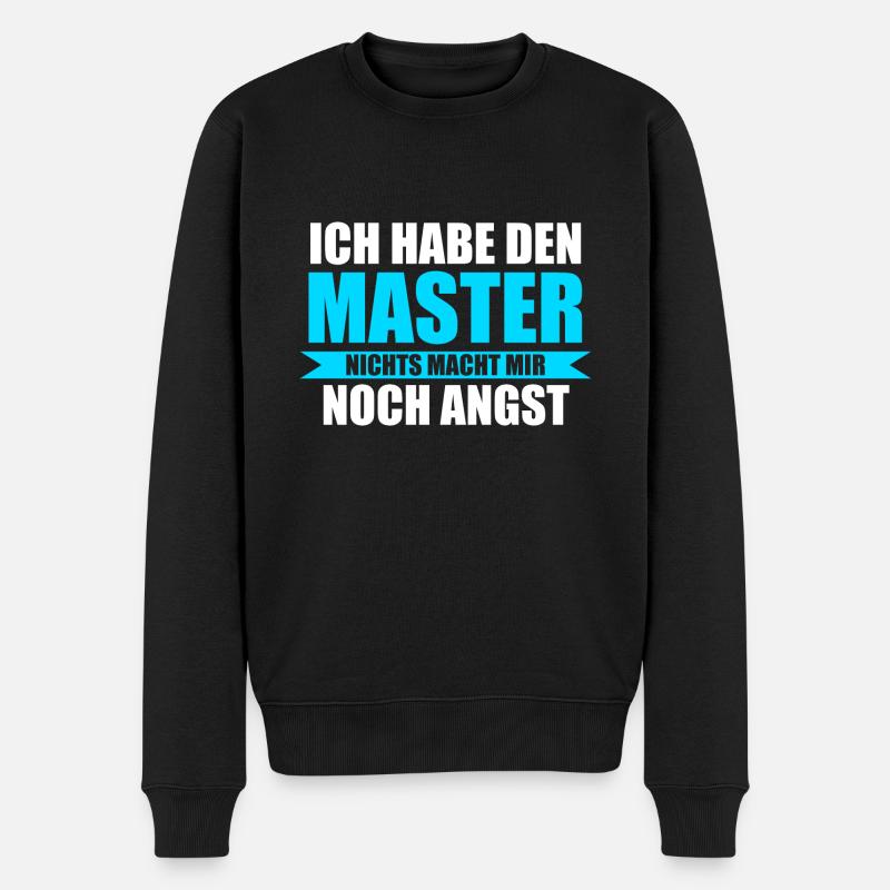 Master Prüfung Masterabschluss Geschenk - Männer Premium Bio Pullover - Schwarz