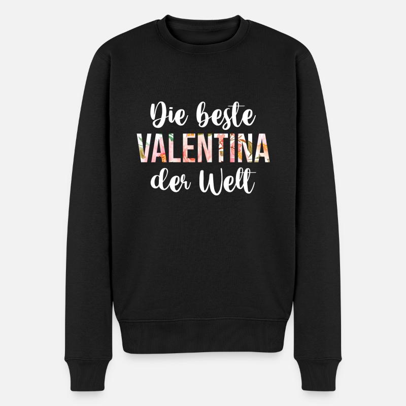 Valentina - Männer Premium Bio Pullover - Schwarz