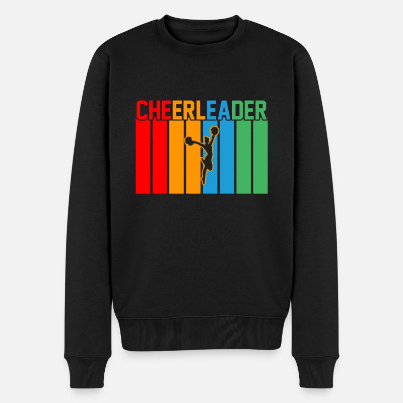 Cheerleader Retro Design Cheerleader Geschenk - Männer Premium Bio Pullover - Schwarz