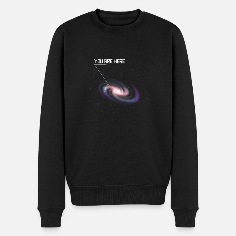 Die Milchstraße - Männer Premium Bio Pullover - Schwarz