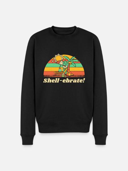 Shell-ebrate! Beach Party Ocean Celebration - Men's Premium Organic Jumper - black