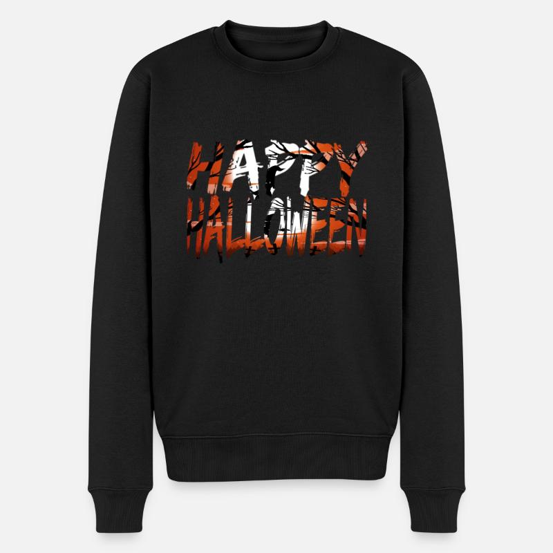 Happy Halloween Geschenk Slogan Cool - Männer Premium Bio Pullover - Schwarz