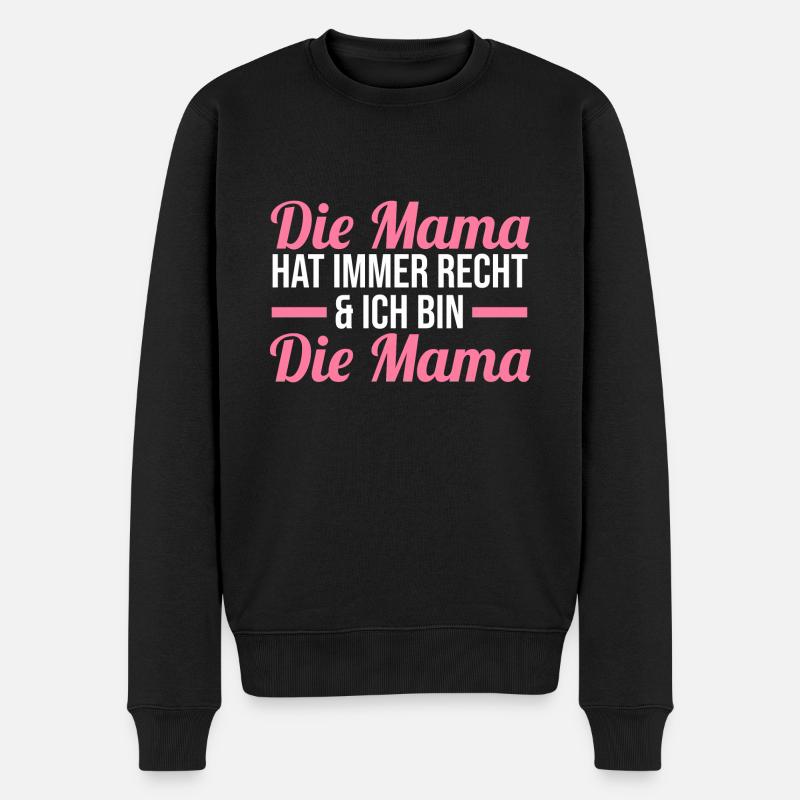 Mutter Mama - Männer Premium Bio Pullover - Schwarz