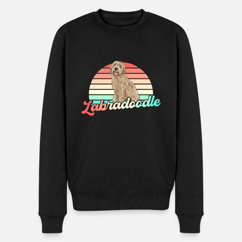 Labradoodle Hund - Männer Premium Bio Pullover - Schwarz