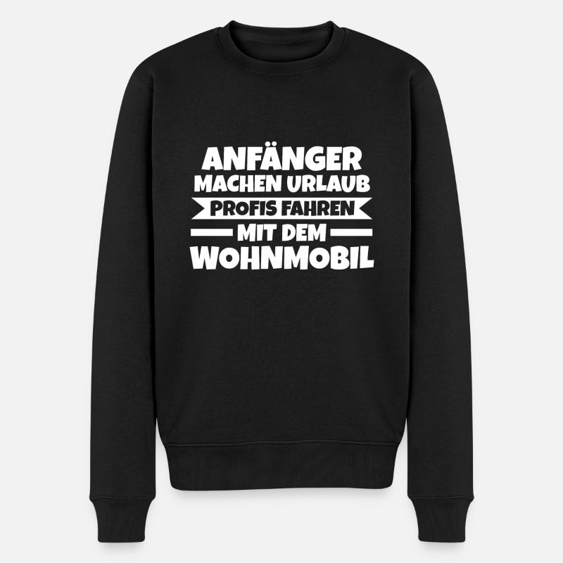 Wohnwagen Campingplatz Camping Camper Wohnmobil - Männer Premium Bio Pullover - Schwarz