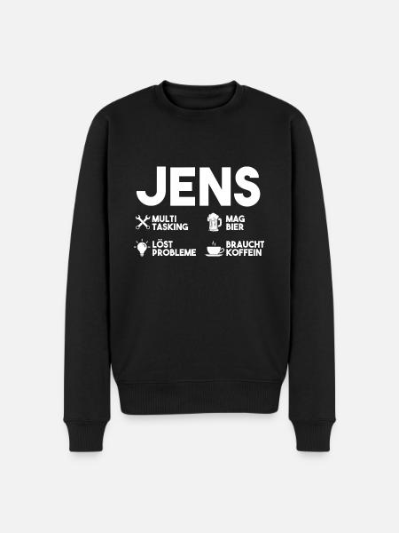 Jens - Männer Premium Bio Pullover - Schwarz