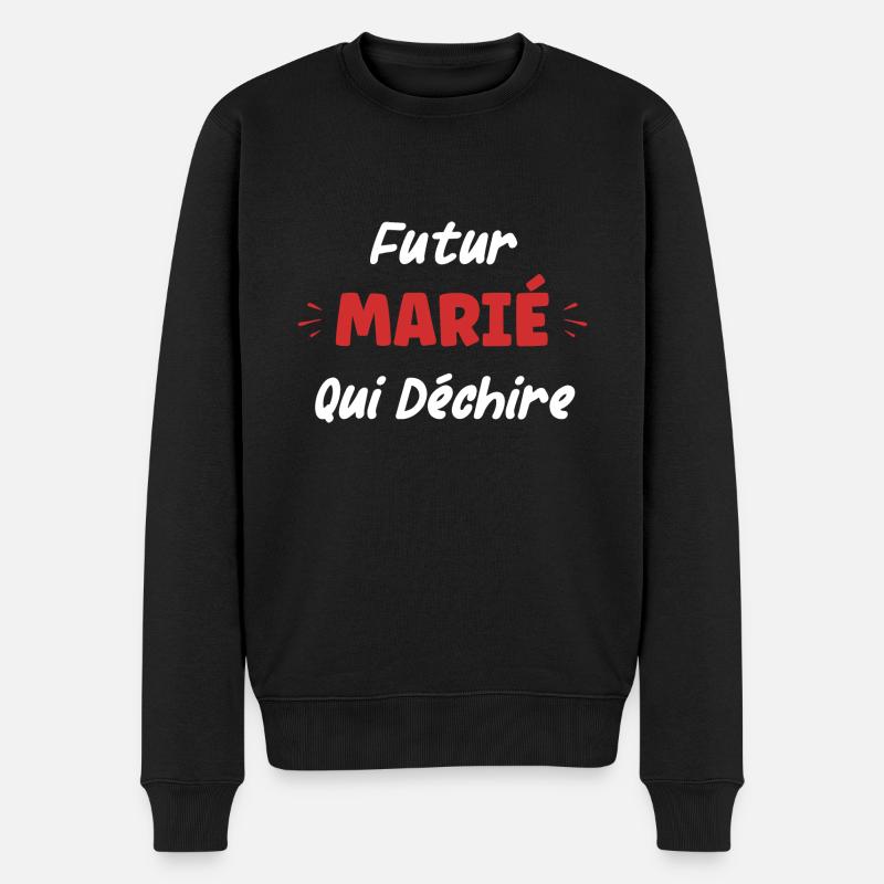Futur marié qui déchire - Pull Premium bio Homme - noir