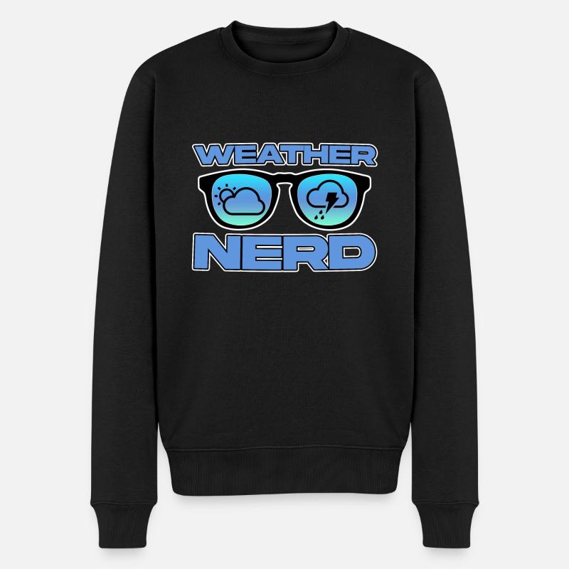 Weather Nerd 4 - Männer Premium Bio Pullover - Schwarz